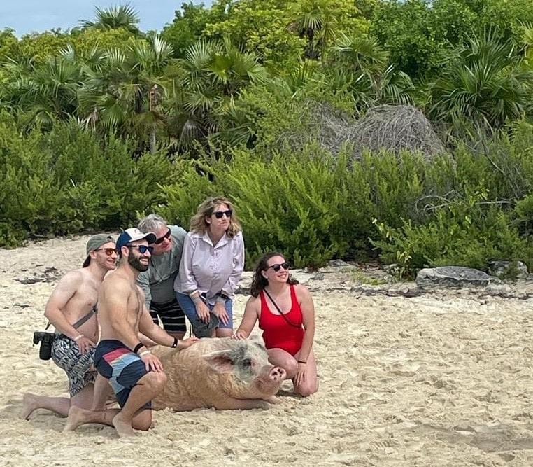 Exuma Pig Beach Tour Beach Tours Pigs Bahamas Family Trip Bahamas Family Tour Nassau Private trip