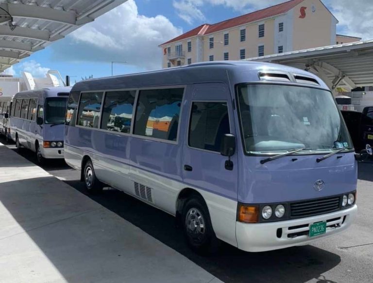 Toyota Coaster Bus Bookings for group transfers in Nassau, The Bahamas